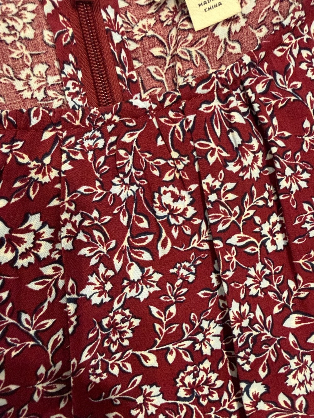 J Crew Factory Burgundy Midi Dress with Tiers—XL - Picture 4 of 14